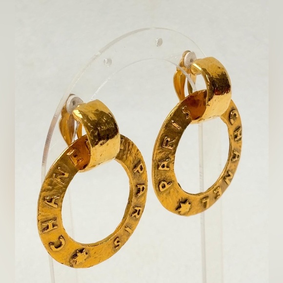 💫 CHANEL hoop earrings / vintage hoop 💫 - Picture 7 of 13